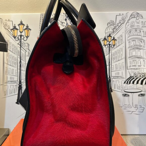 CELINE Tricolor Pony Hair & Calfskin Leather Mini Luggage Bag (Runway Edition) - Picture 6 of 16